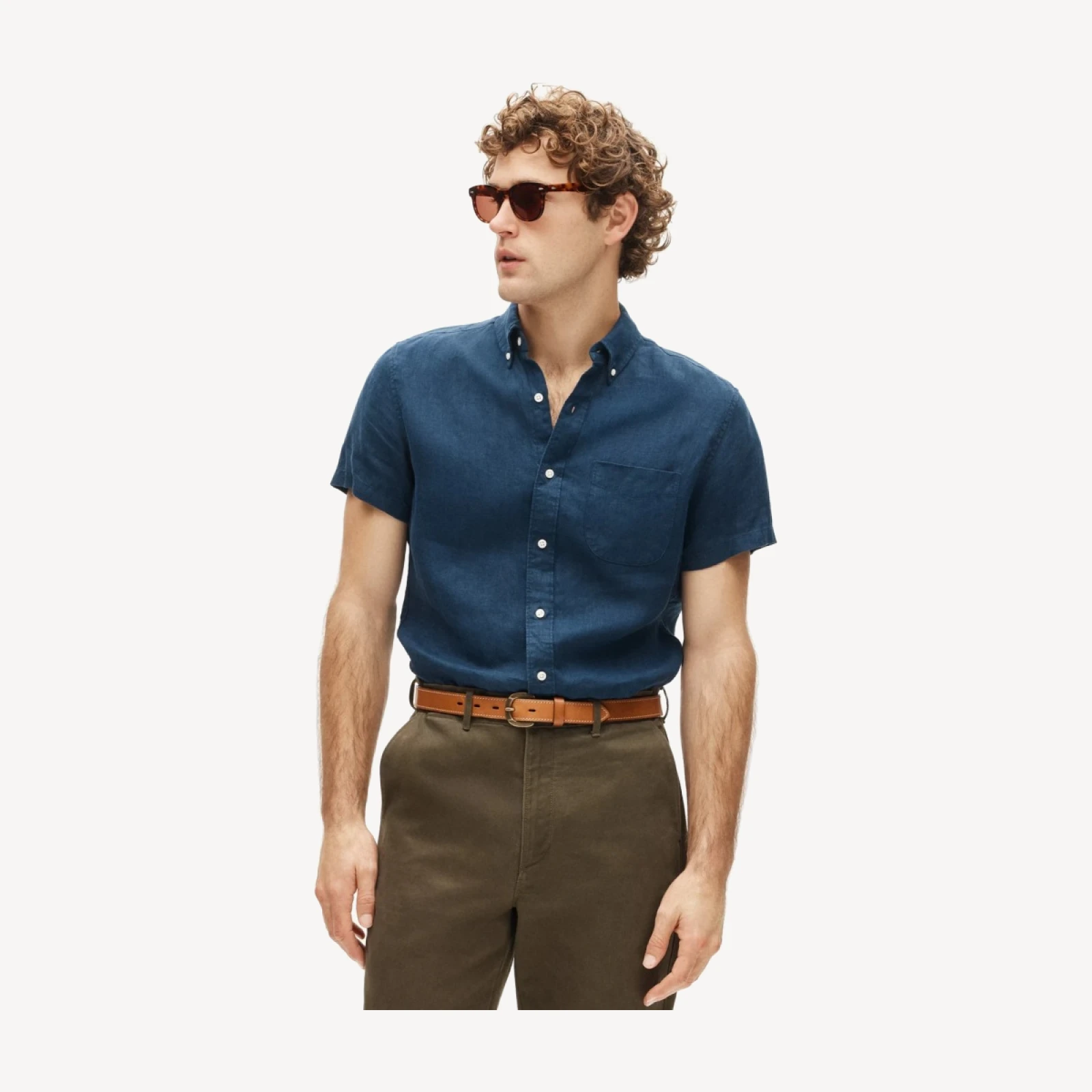 Short-sleeve Baird McNutt Irish linen shirt