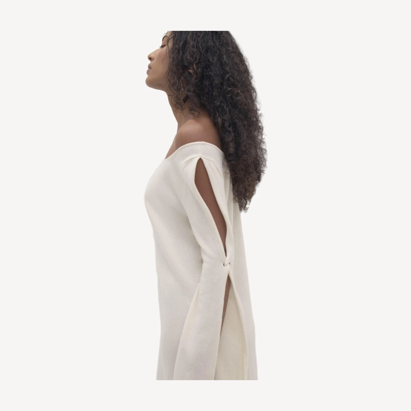 POSITANO CASHMERE KAFTAN - SNOW