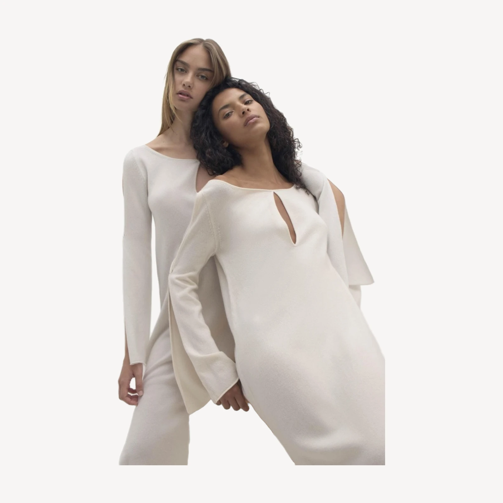 POSITANO CASHMERE KAFTAN - SNOW