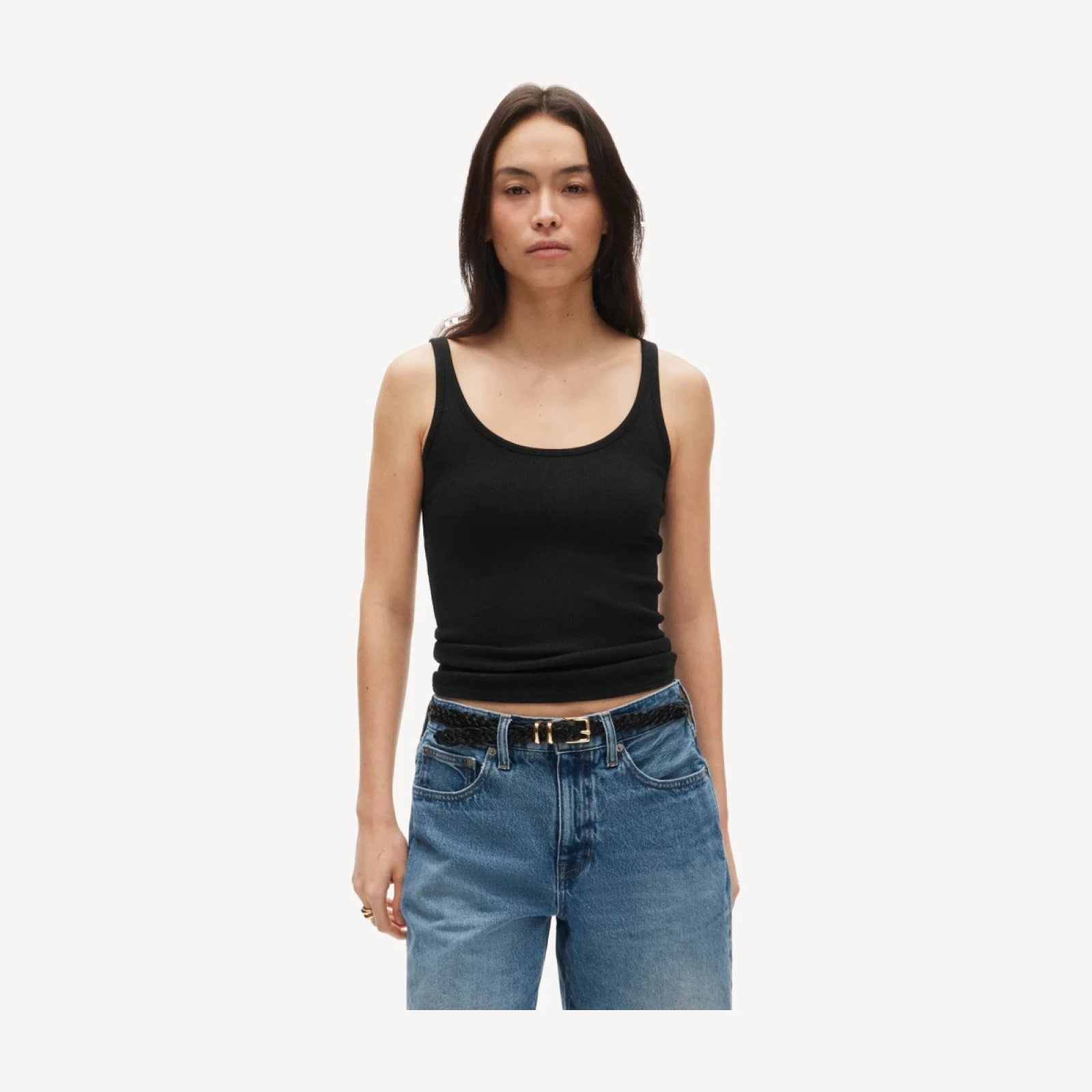 Perfect rib scoopneck tank top