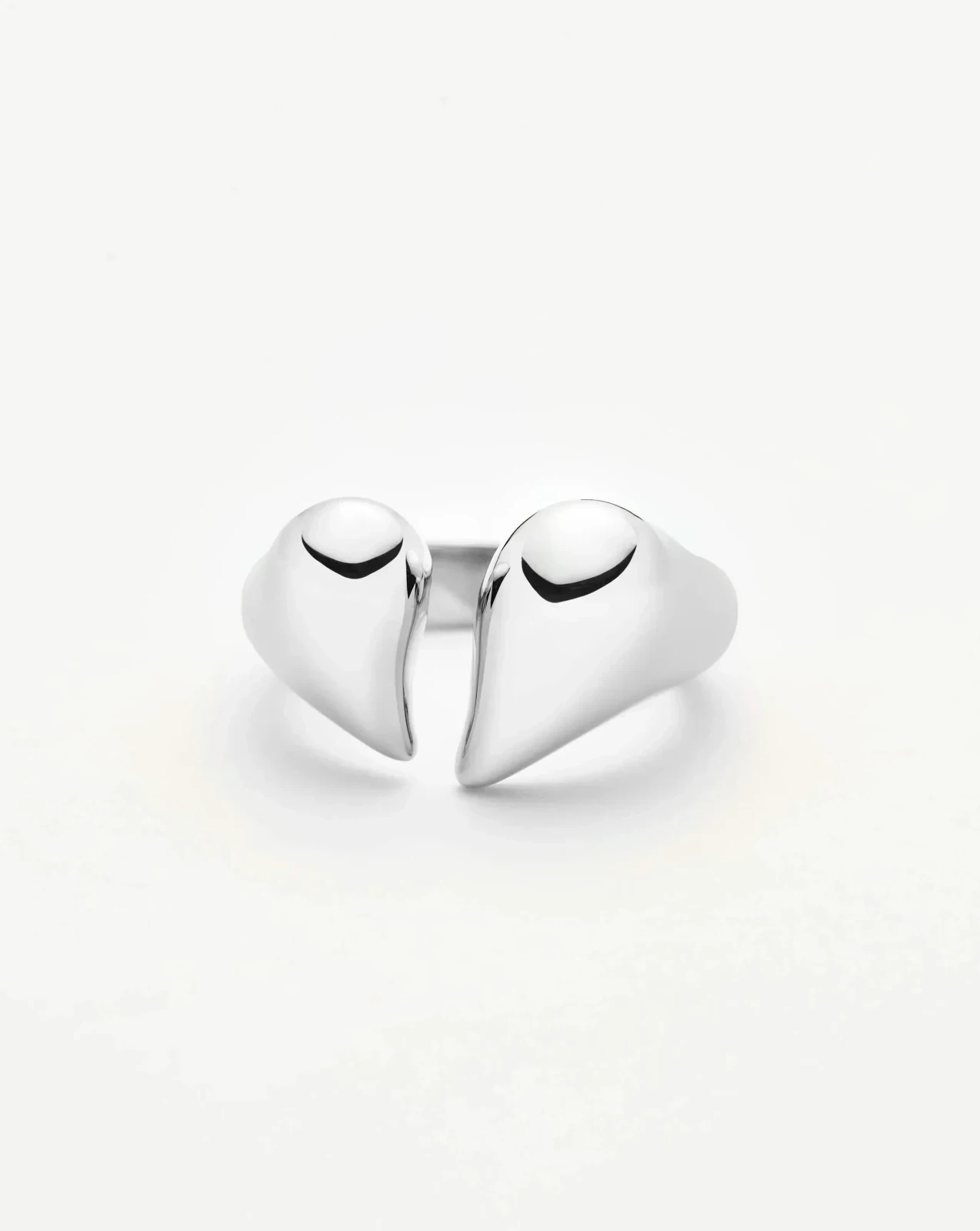Molten Heart Statement Ring | Silver Plated