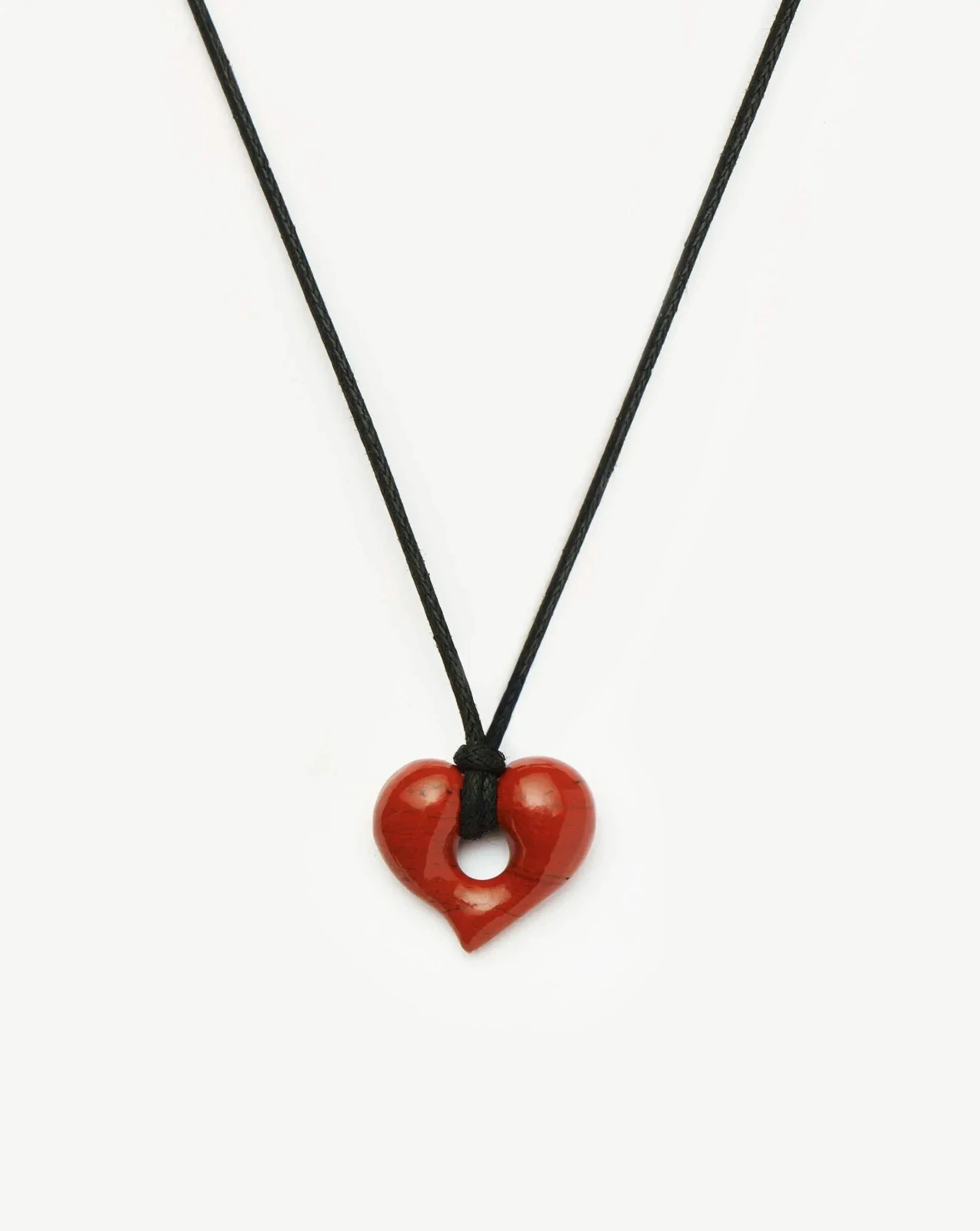 Molten Heart Jasper Pendant Cord Necklace