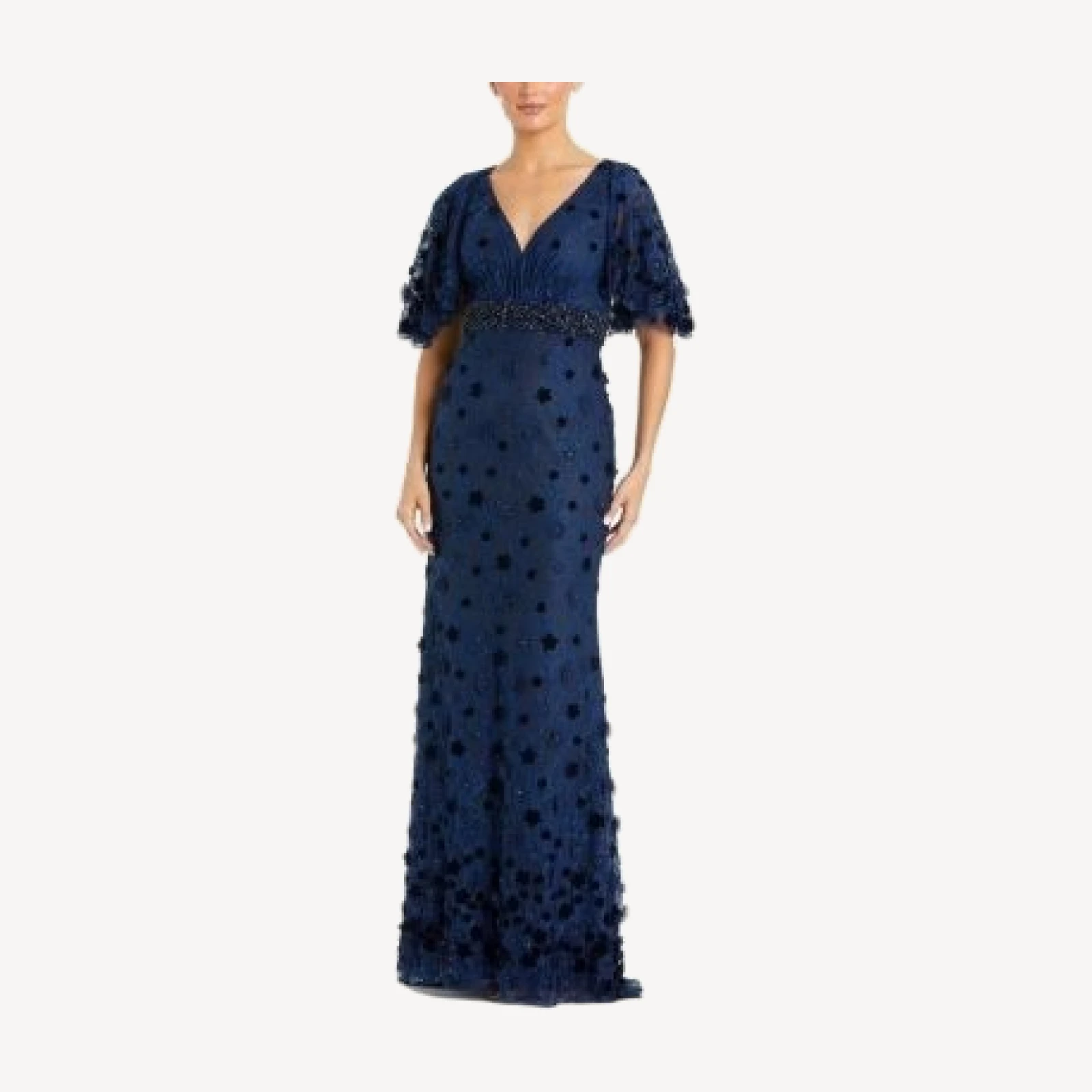 Mac Duggal Embellished Floral Gown