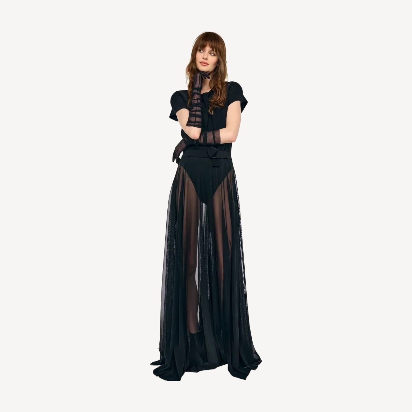 FLARED SKIRT TO FLOOR