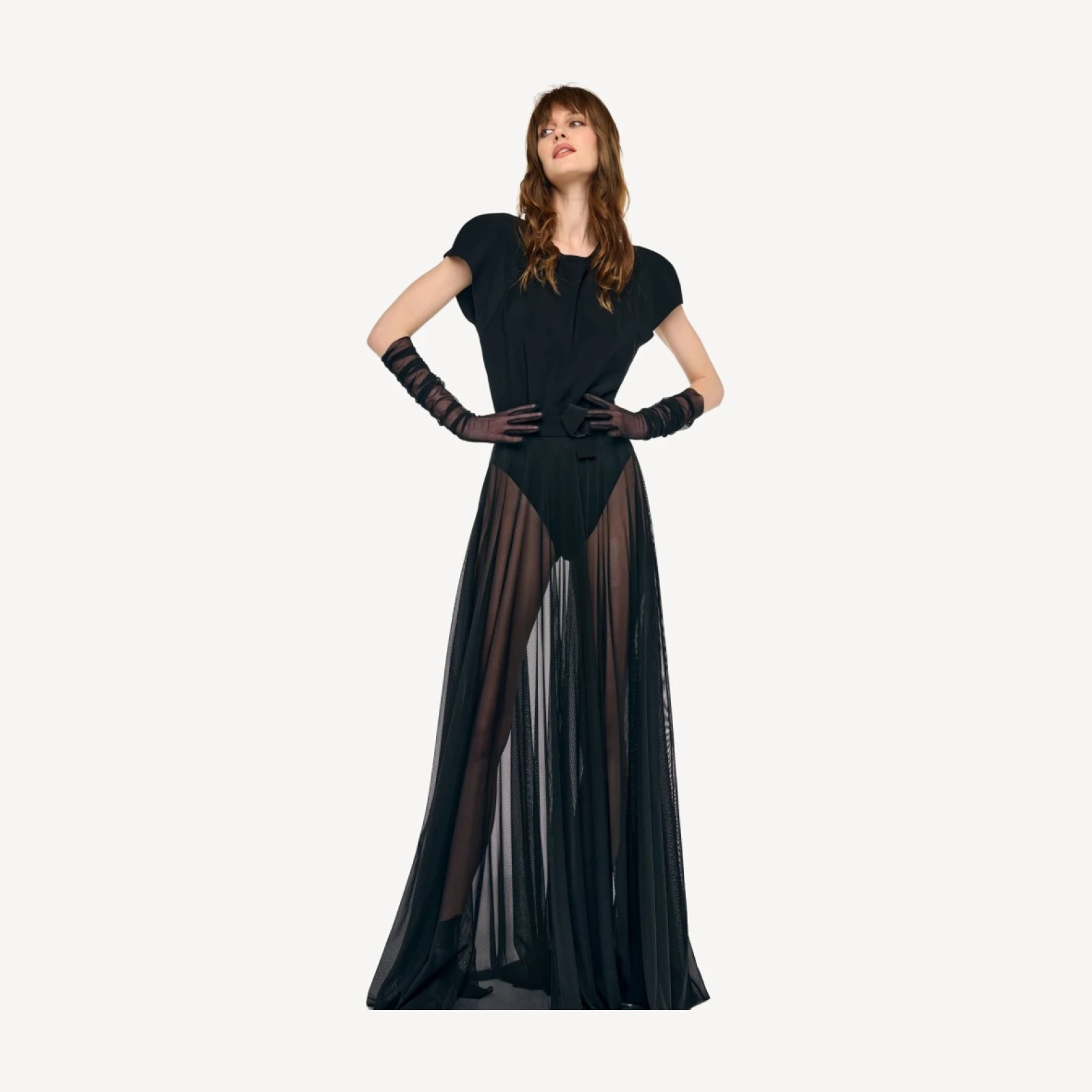 FLARED SKIRT TO FLOOR