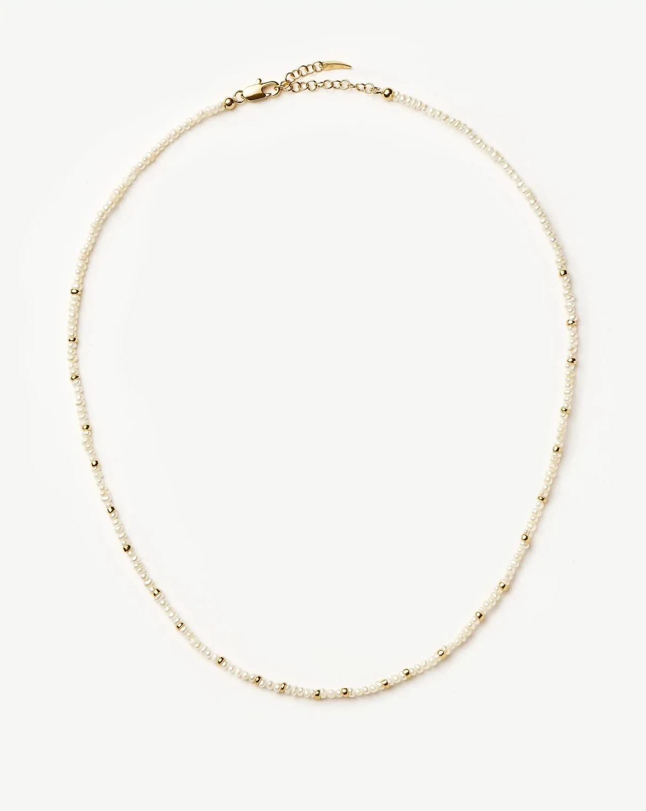 Micro Pearl Beaded Necklace | 18ct Gold Plated/Pearl