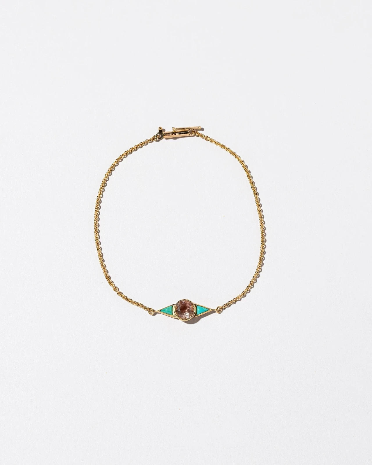 Sunstone & Turquoise Eye Bracelet