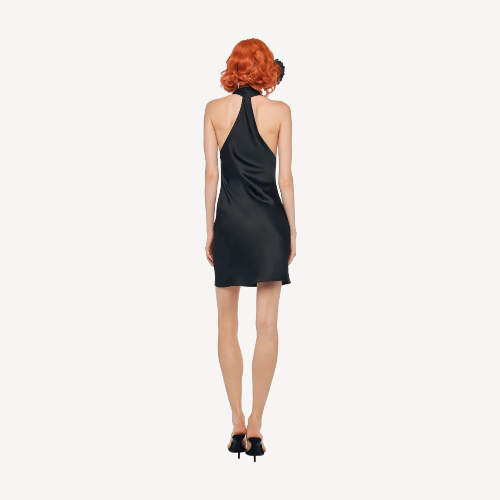 HALTER DRAPE MINI DRESS