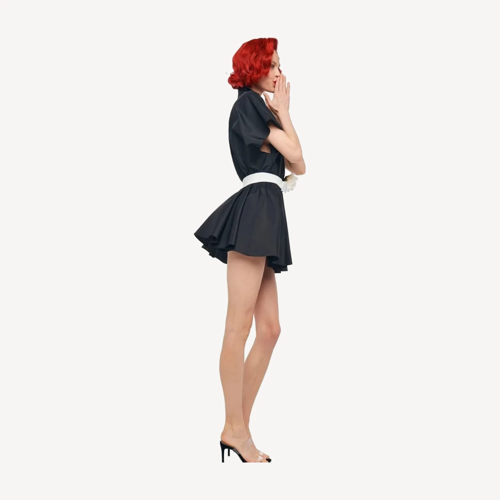 SUPER OS SLEEVELESS BF NK SHIRT FLARED MINI DRESS
