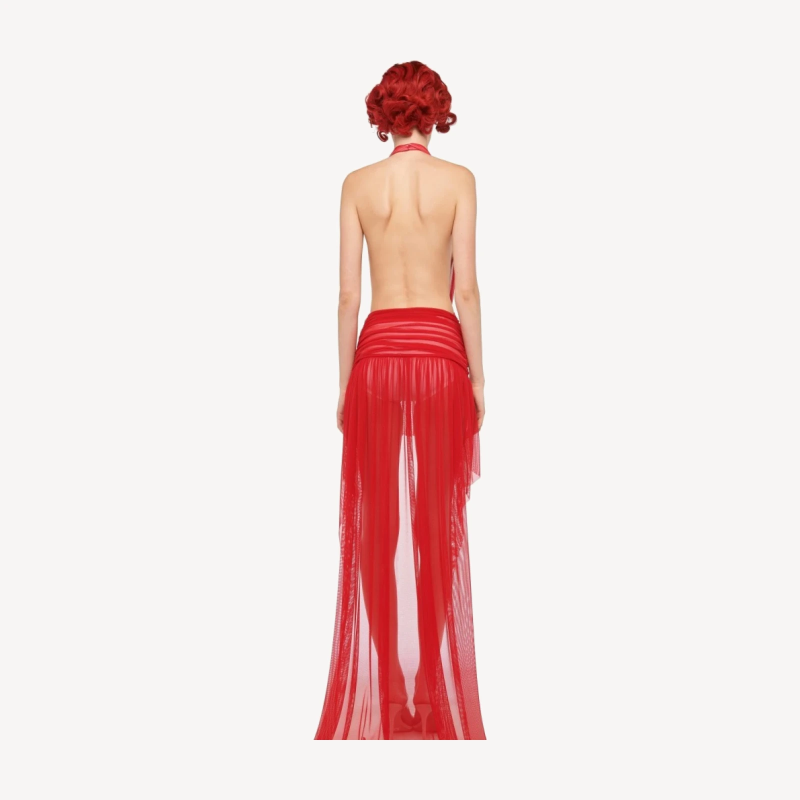 HI LOW HALTER DRESS