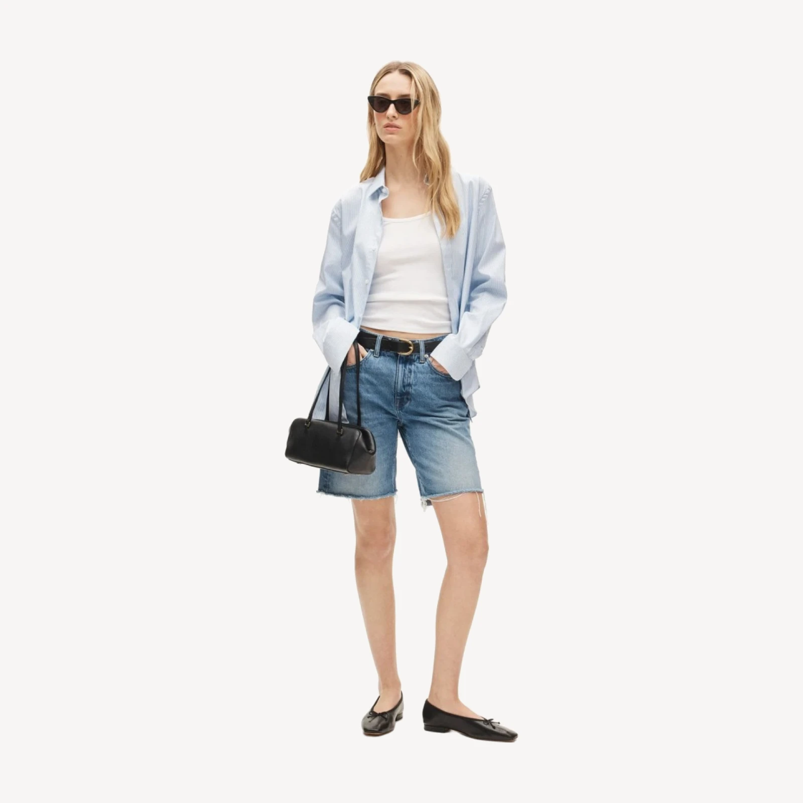Denim bermuda short