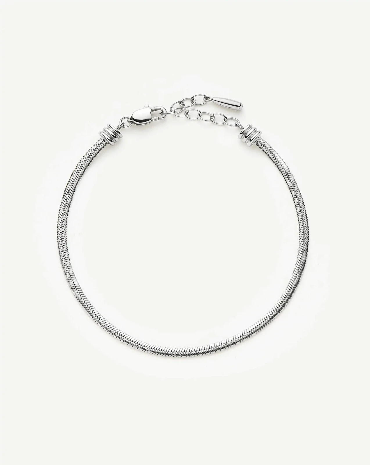 Thin Snake Chain Bracelet | Silver Plated