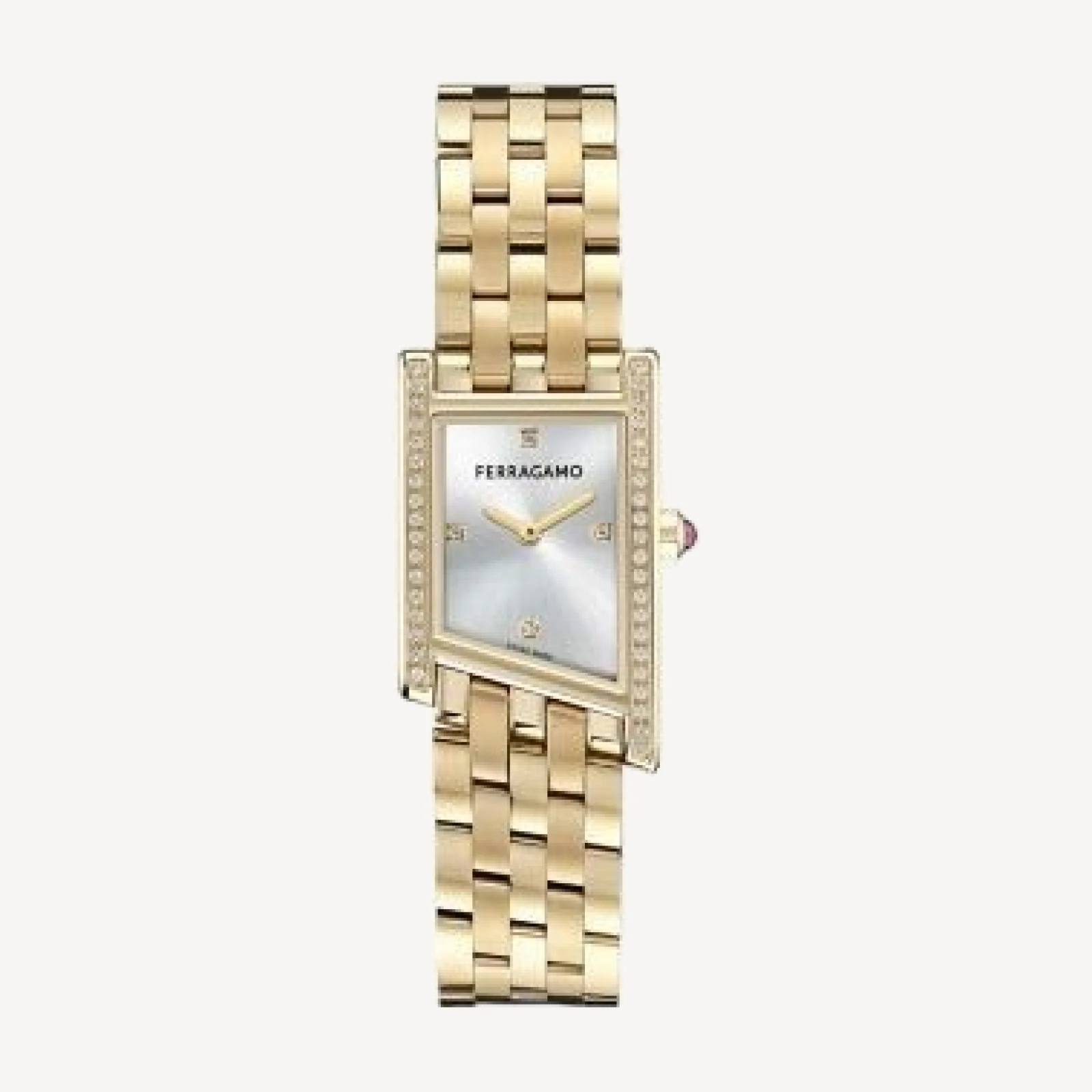 Ferragamo Asymetrique Diamond Watch, 22mm x 36mm