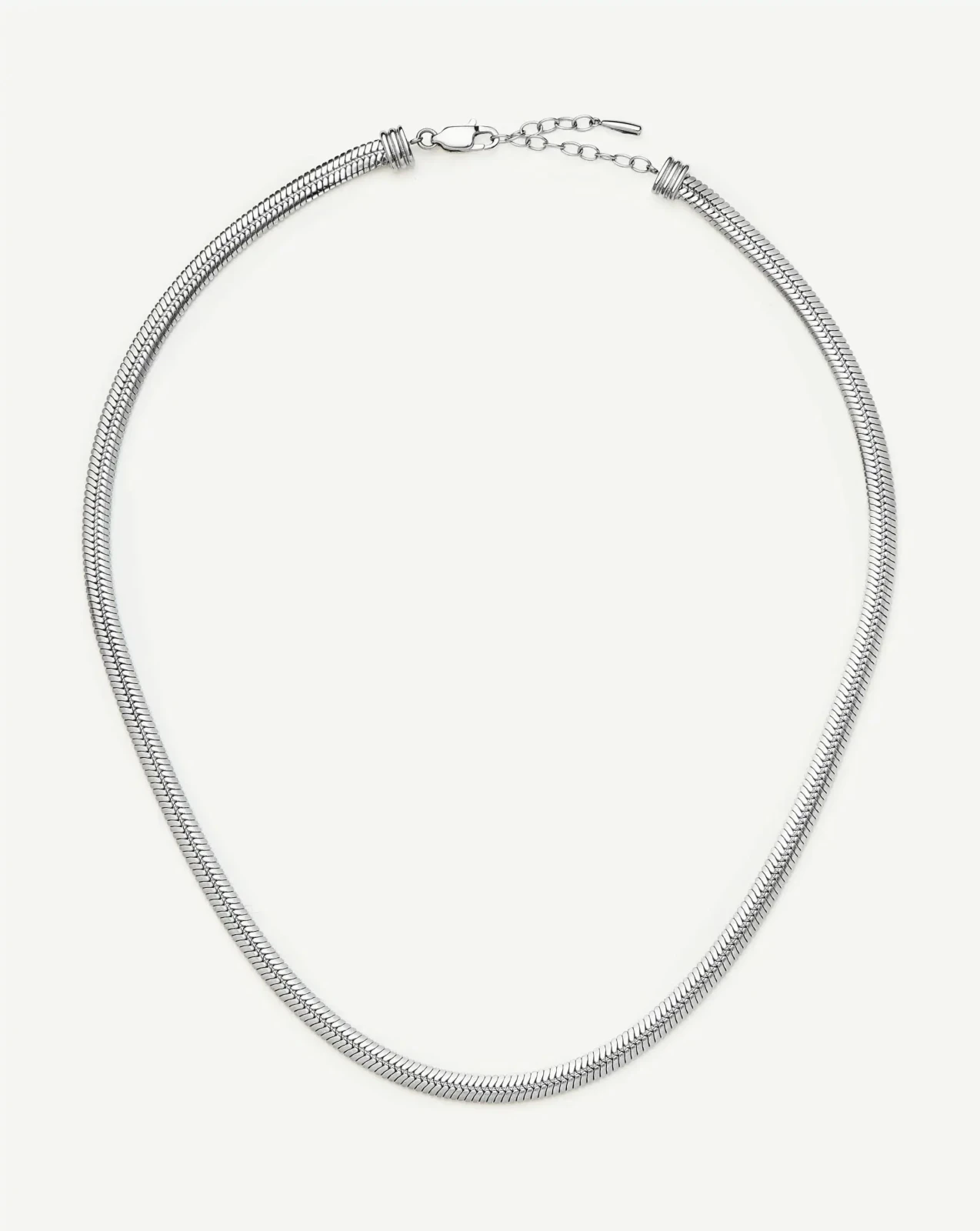 Classic Snake Chain Necklace | Silver Plated