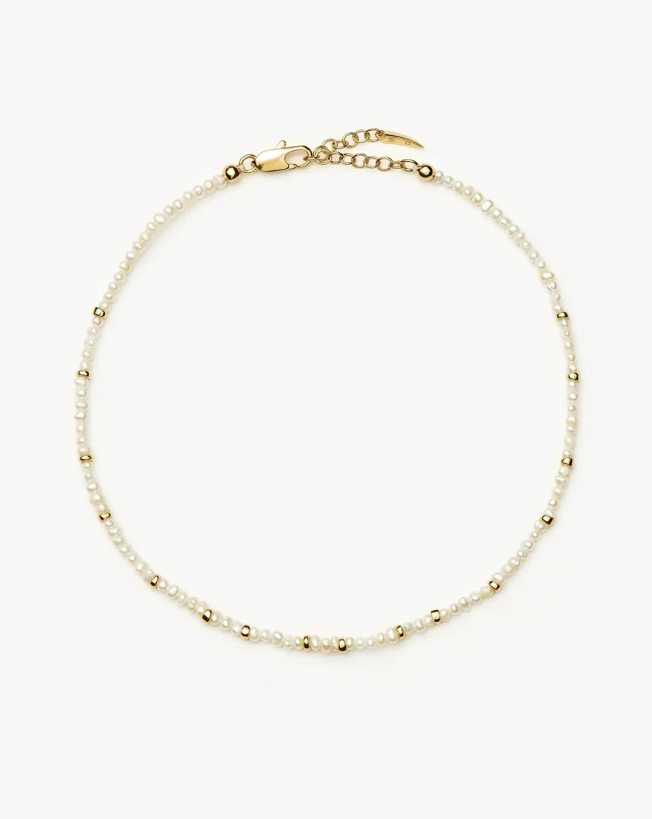 Micro Pearl Beaded Anklet | 18ct Gold Plated/Pearl