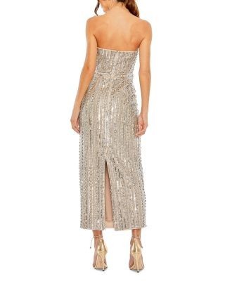 Mac Duggal Beaded Strapless Column Gown