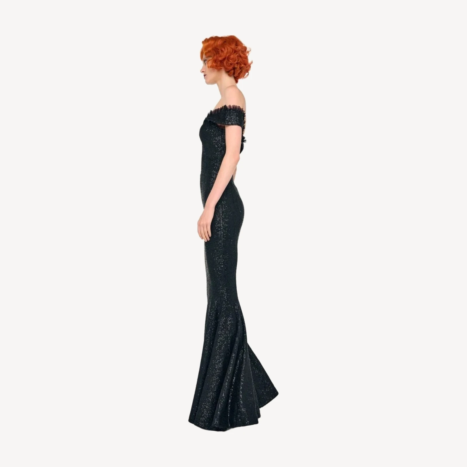 DOUBLE DROP SHOULDER GRACE FISHTAIL GOWN