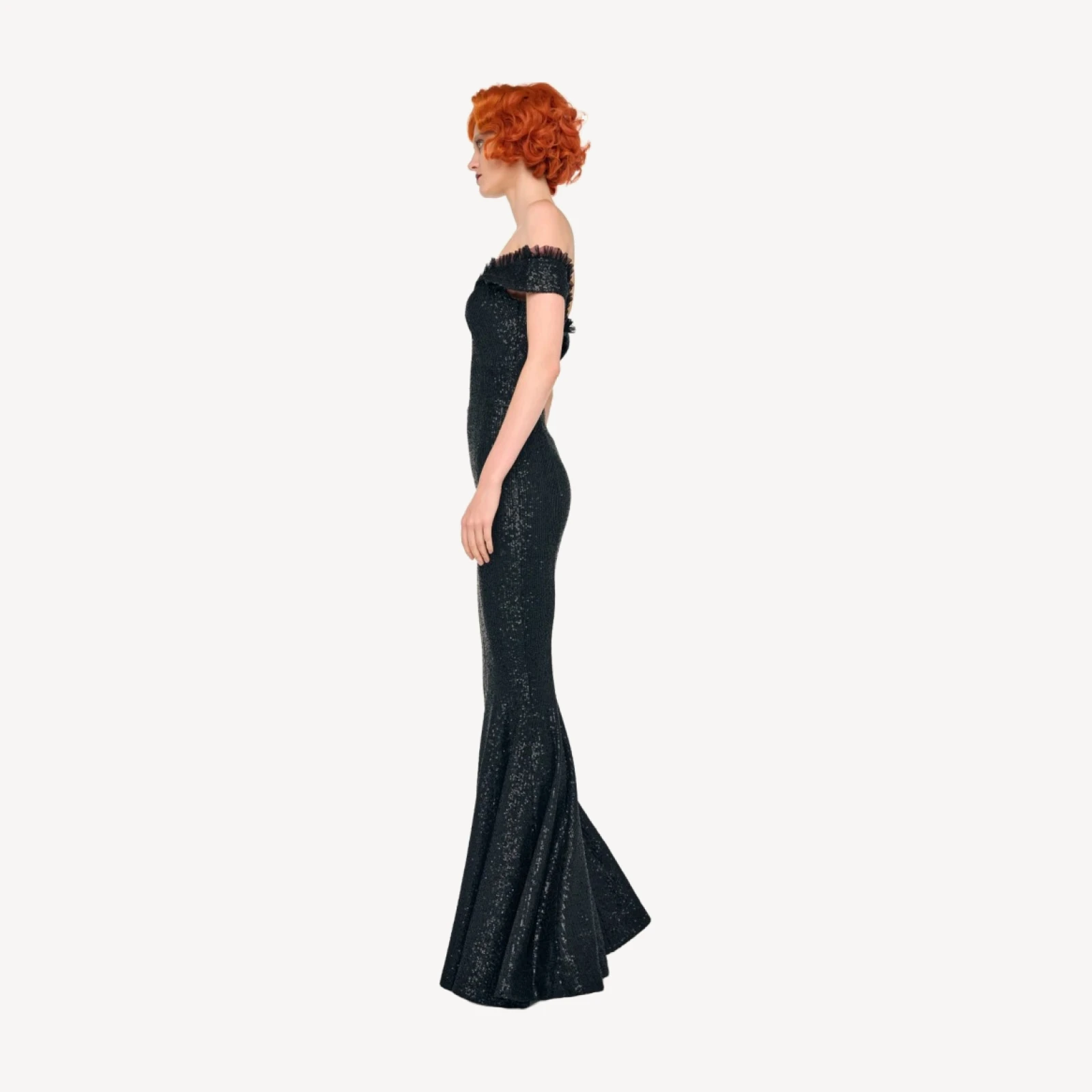 DOUBLE DROP SHOULDER GRACE FISHTAIL GOWN