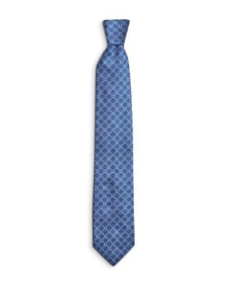 David Donahue Silk Classic Geometric Floral Tie