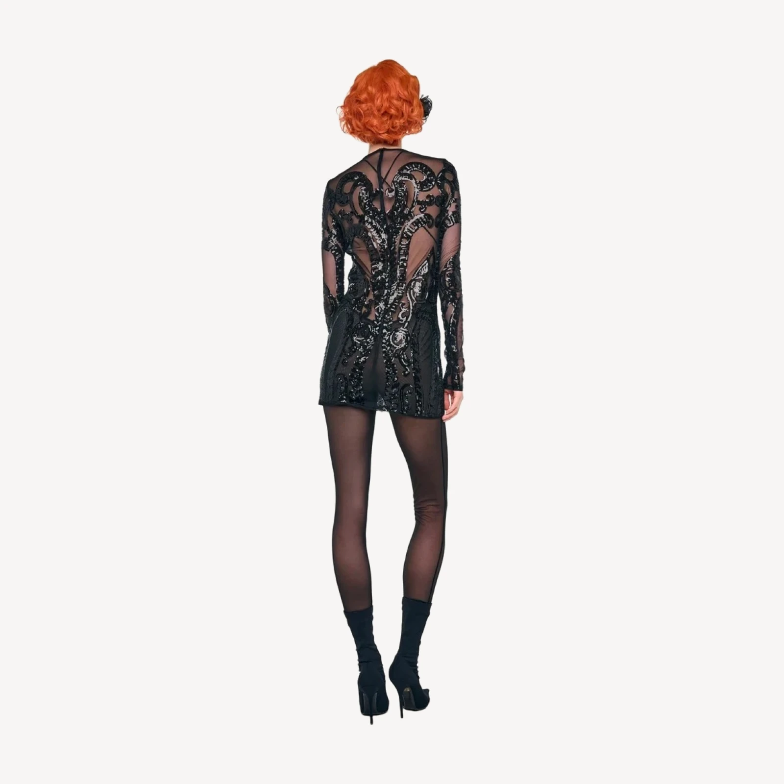 LONG SLEEVE CREWNECK MINI DRESS