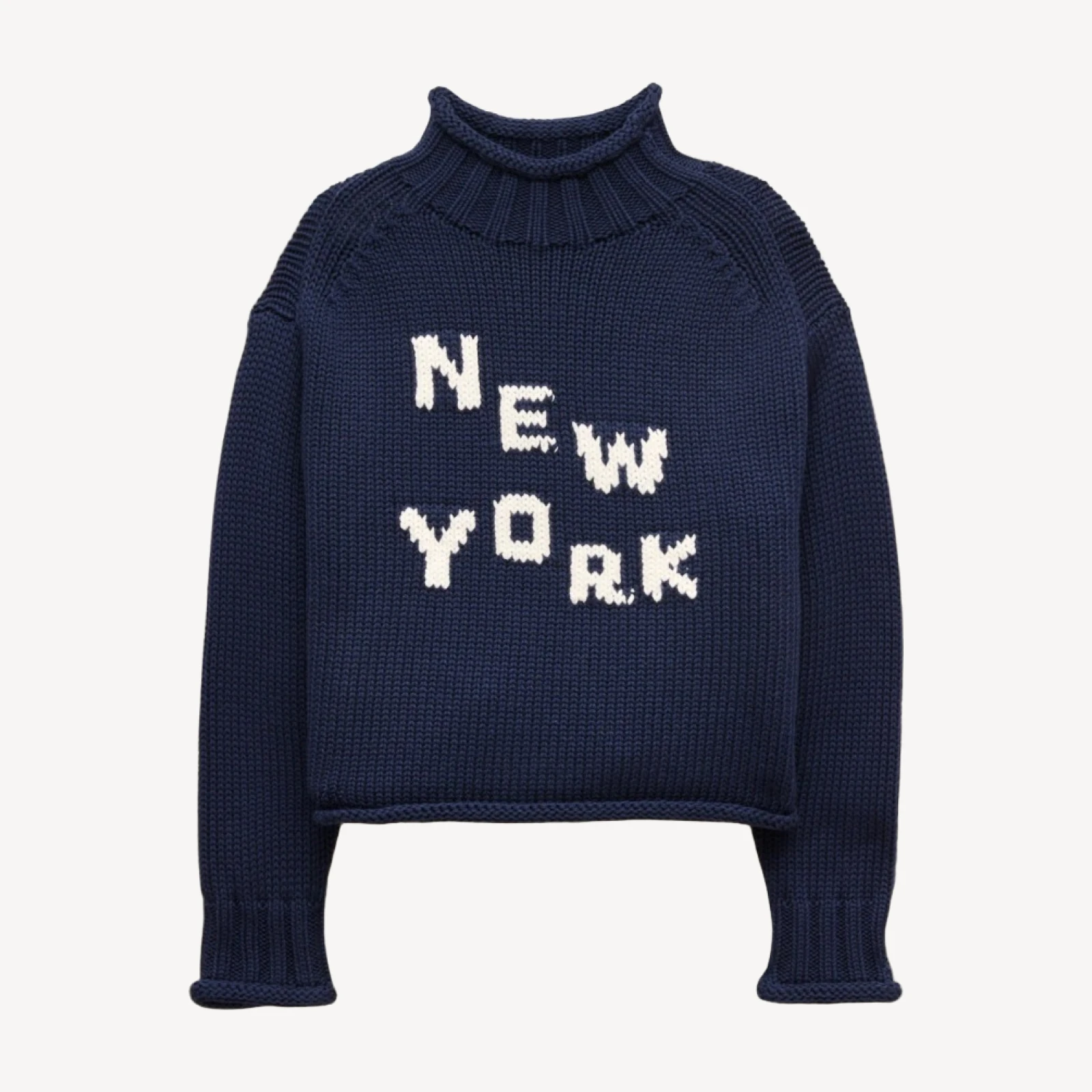 Kids' 2025 Rollneck™ sweater with NYC intarsia