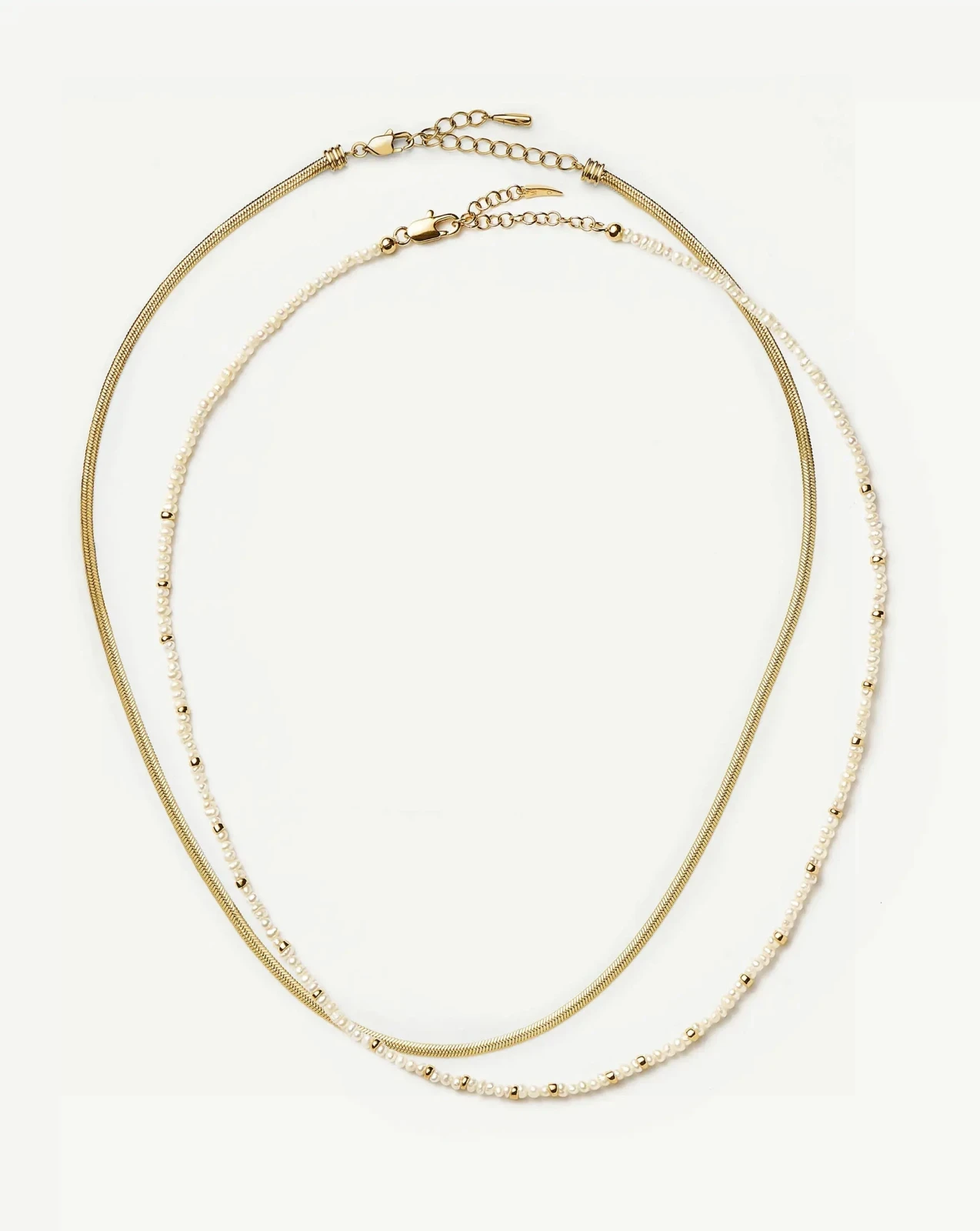 The Everyday Pearl Necklace Set | 18ct Gold Plated/Pearl