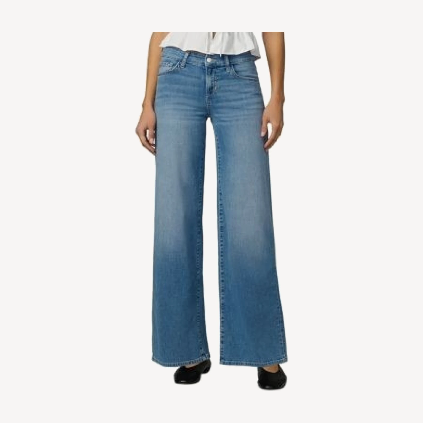 Joe's Jeans The Lou Lou Mid Rise Wide Leg Jeans in Impeccable