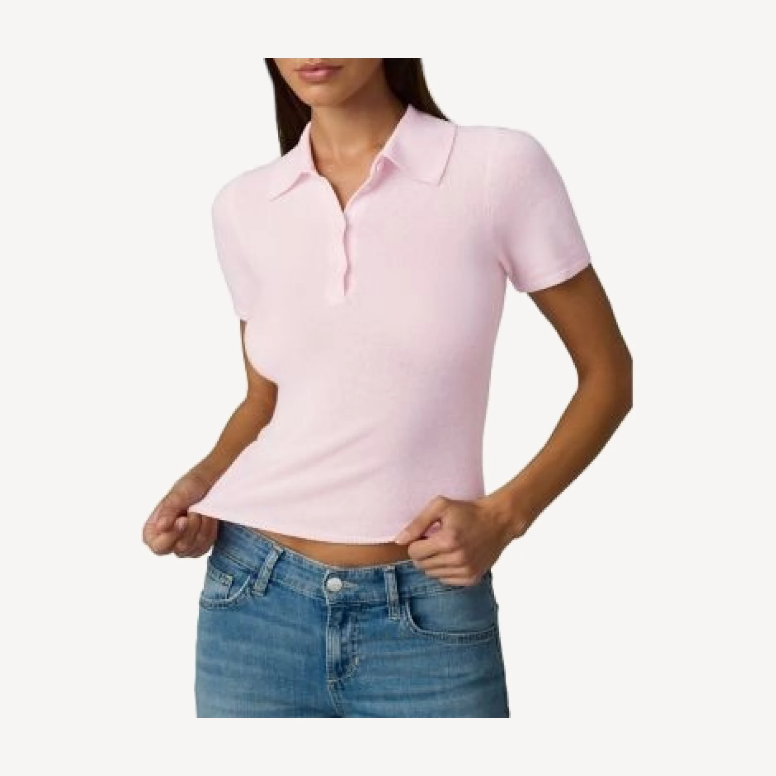 Joe's Jeans The Cashmere Short Sleeve Polo Sweater