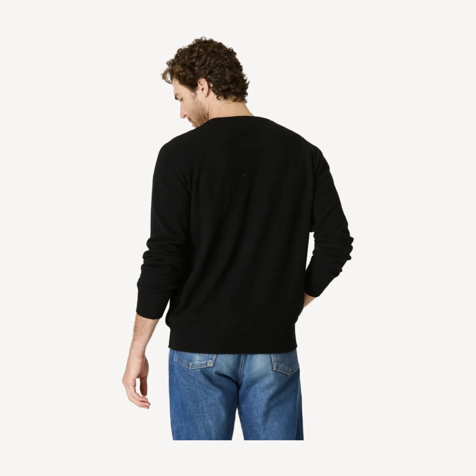 MAGLIA GIROCOLLO LORENZO IN CASHMERE - NERA