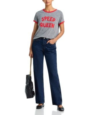 Mother The Boxy Goodie Goodie Ringer Tee