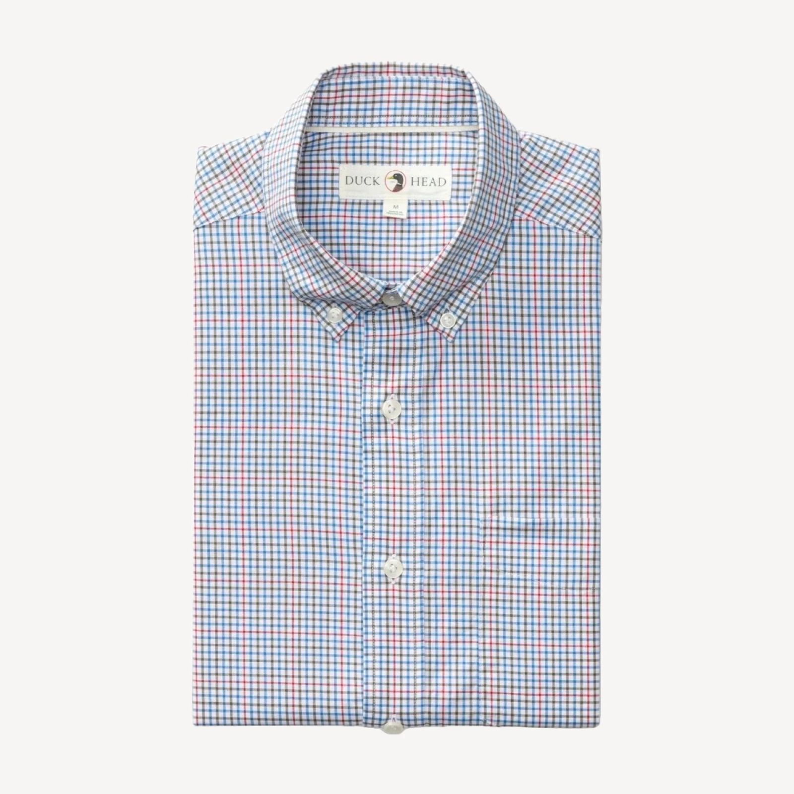 Cotton Twill Sport Shirt - Goodwin Plaid - Deep Water