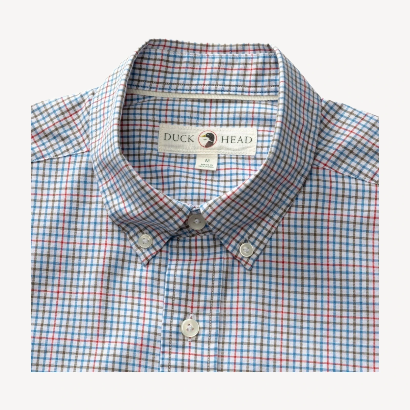 Cotton Twill Sport Shirt - Goodwin Plaid - Deep Water