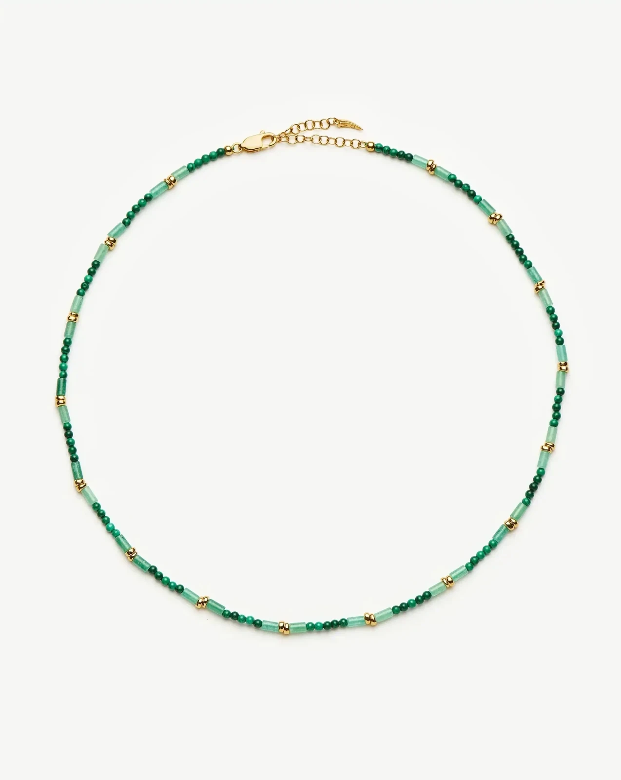 Beaded Gemstone Choker | 18ct Gold Plated/Mojito Green