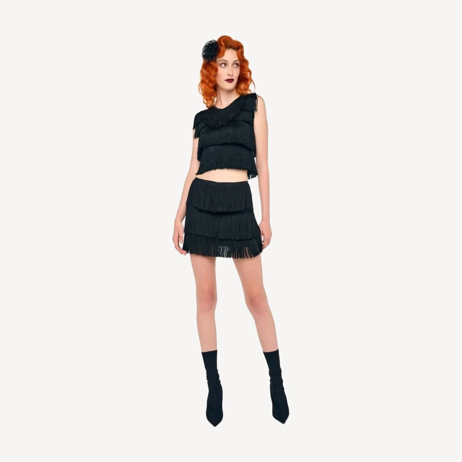 FRINGE MINI SKIRT