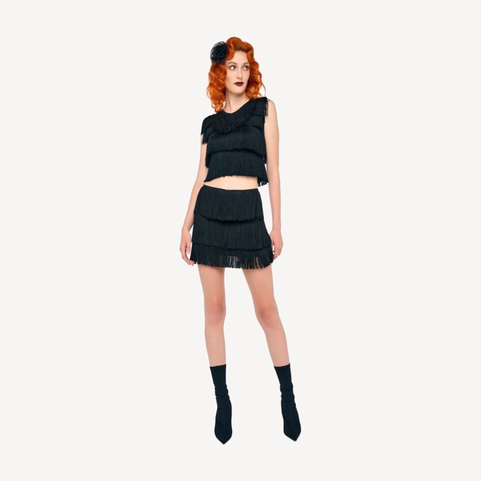 FRINGE MINI SKIRT