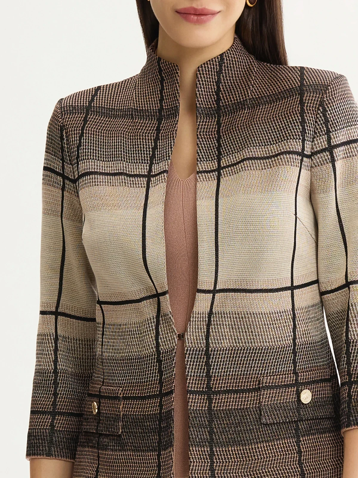 Heritage Ombre Grid Flat Knit Jacket, photo 5