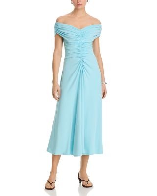Simkhai Sheyda Draped Jersey Midi Dress