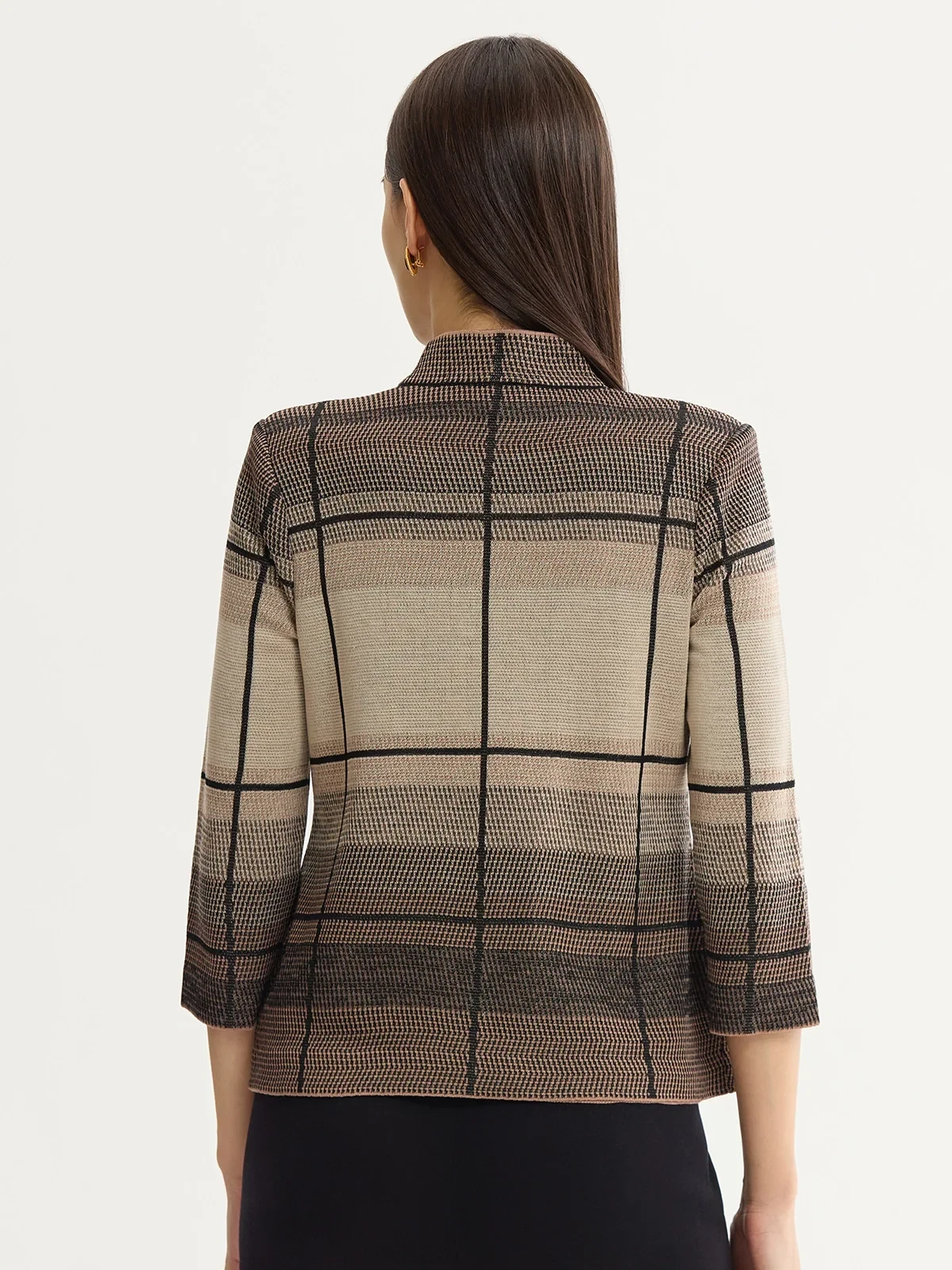Heritage Ombre Grid Flat Knit Jacket, photo 6
