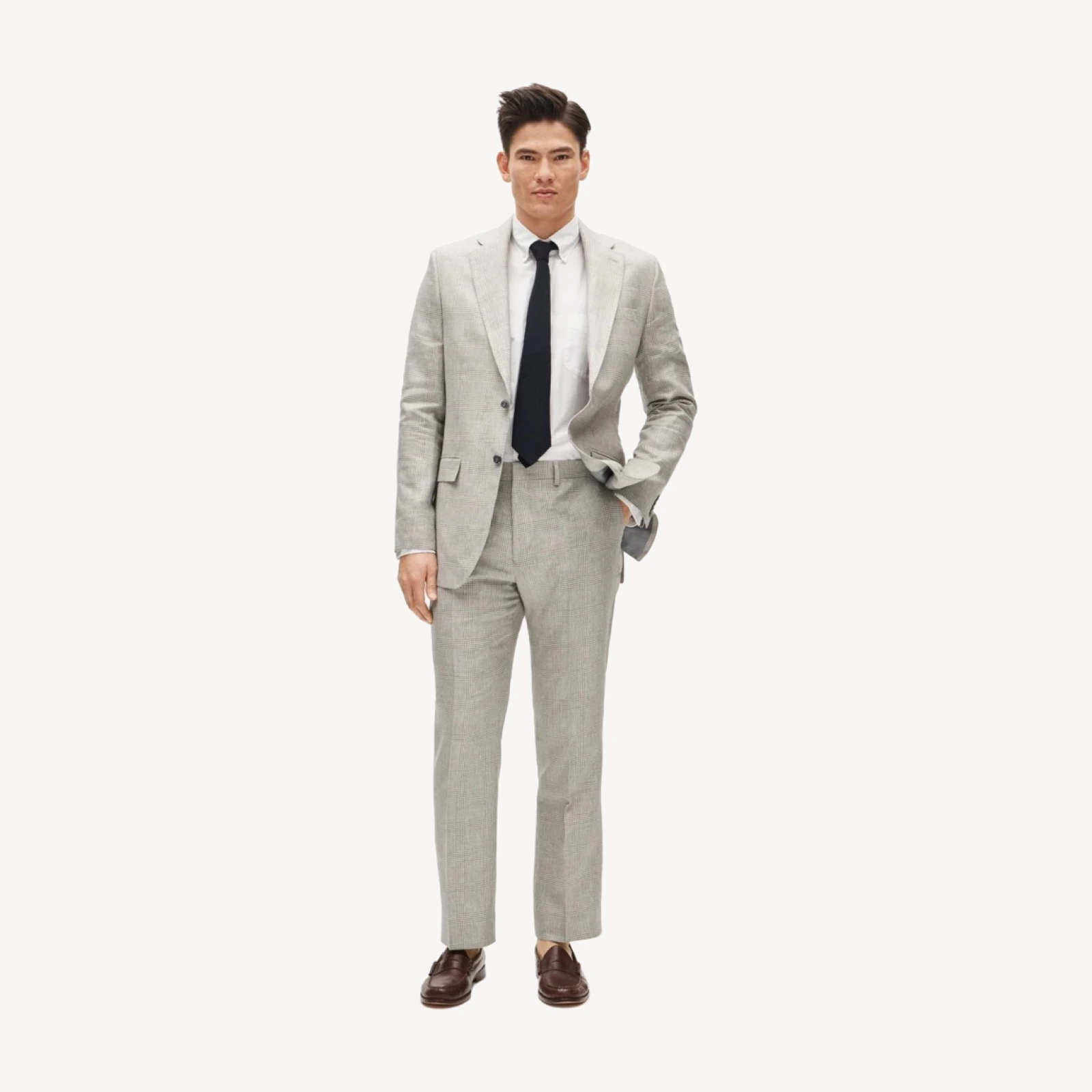 Crosby Classic-fit suit jacket in English wool-linen blend