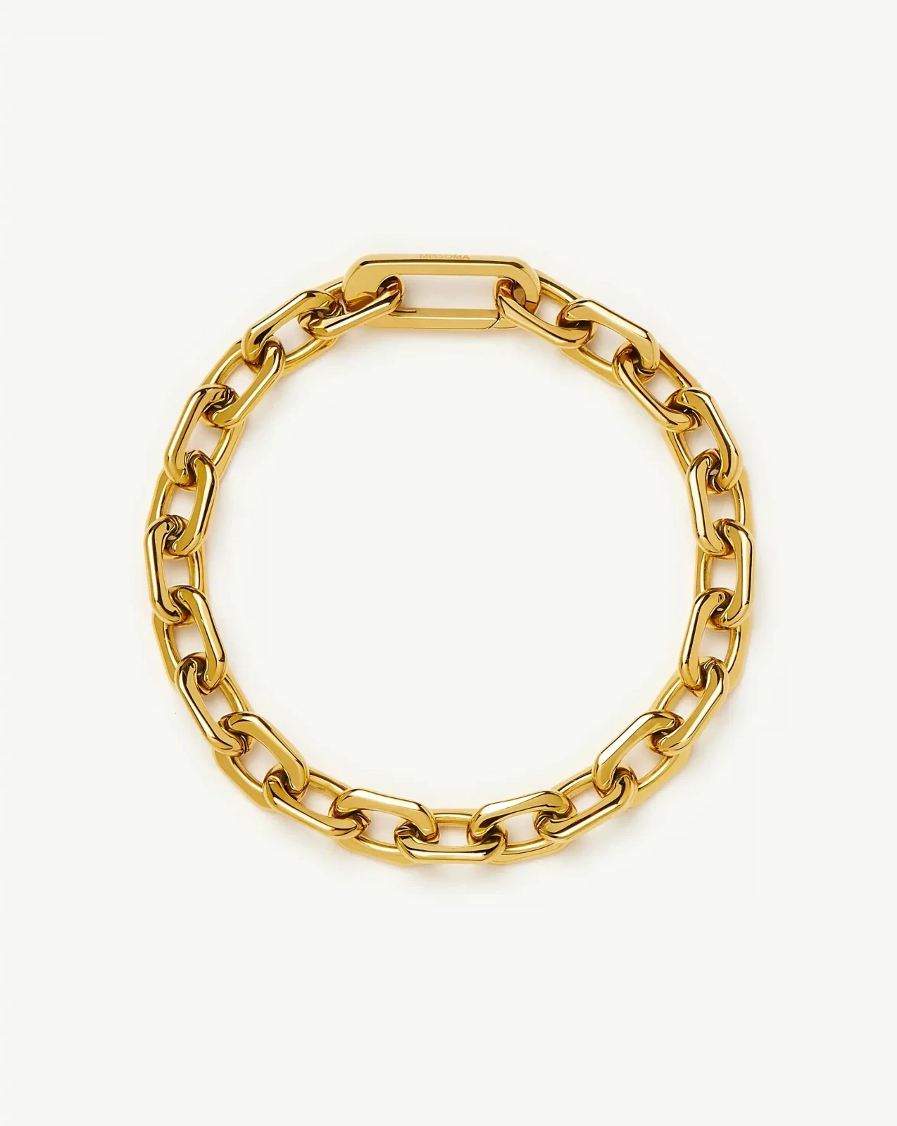 Square Paperclip Chain Bracelet | 18ct Gold Plated