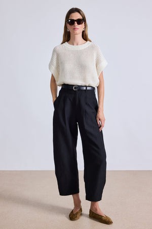 Wool Bari Crop Trouser