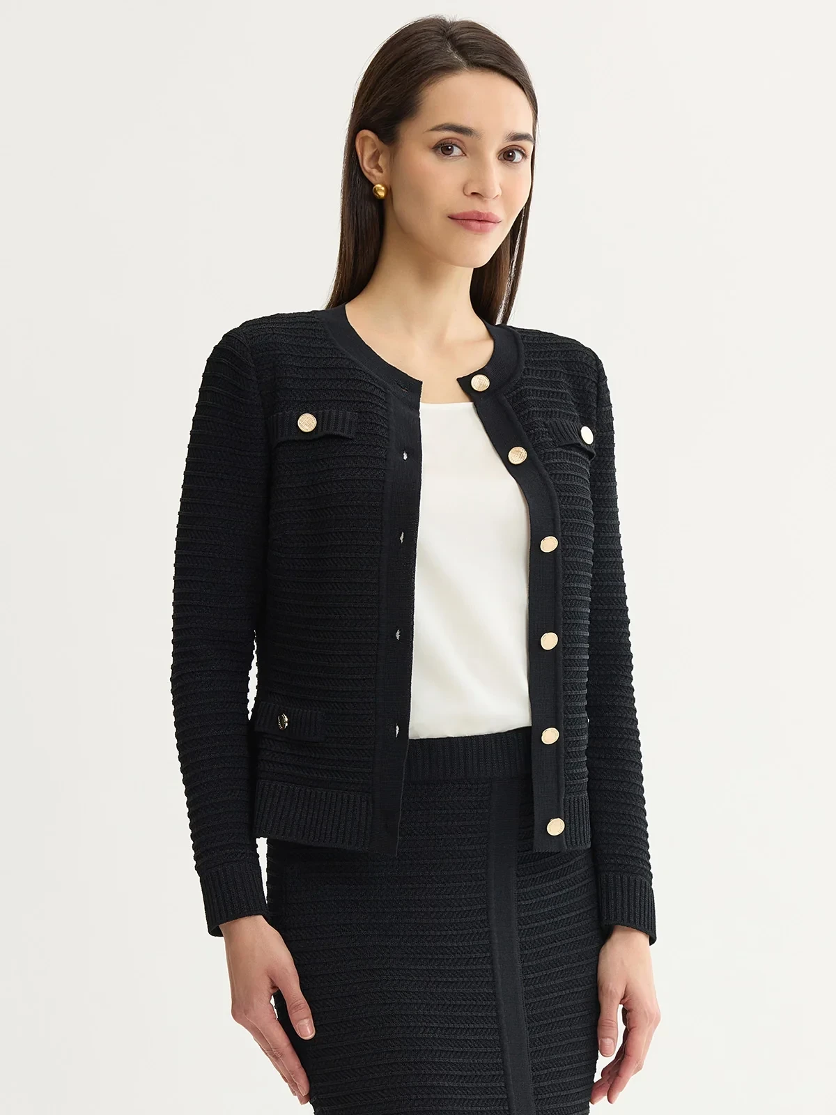 Heritage Monochromatic Ottoman Knit Jacket, photo 3