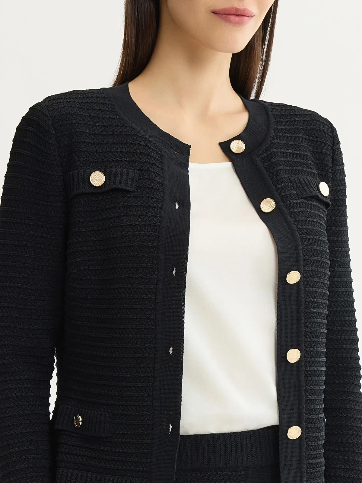 Heritage Monochromatic Ottoman Knit Jacket, photo 4