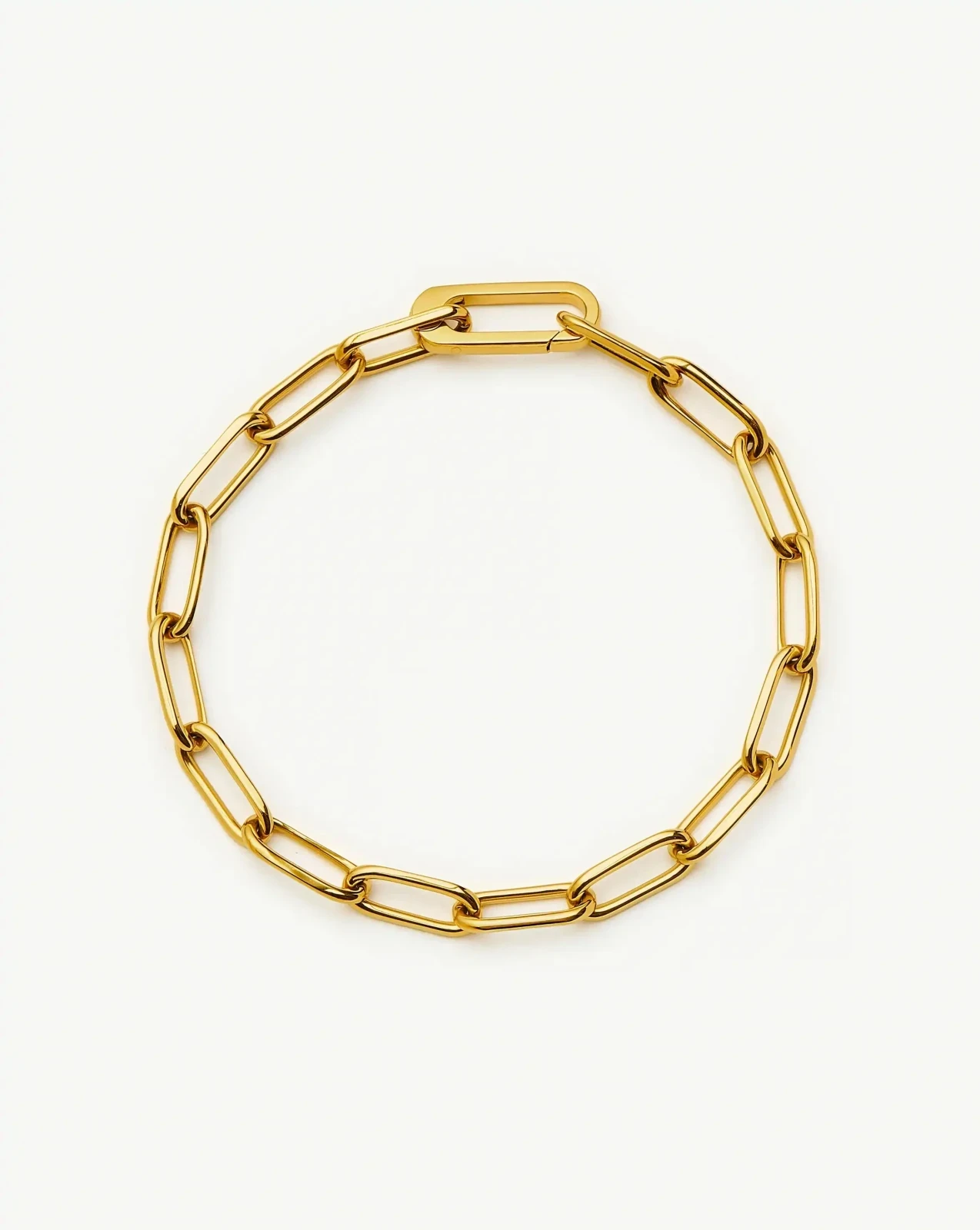 Classic Paperclip Chain Bracelet | 18ct Gold Plated