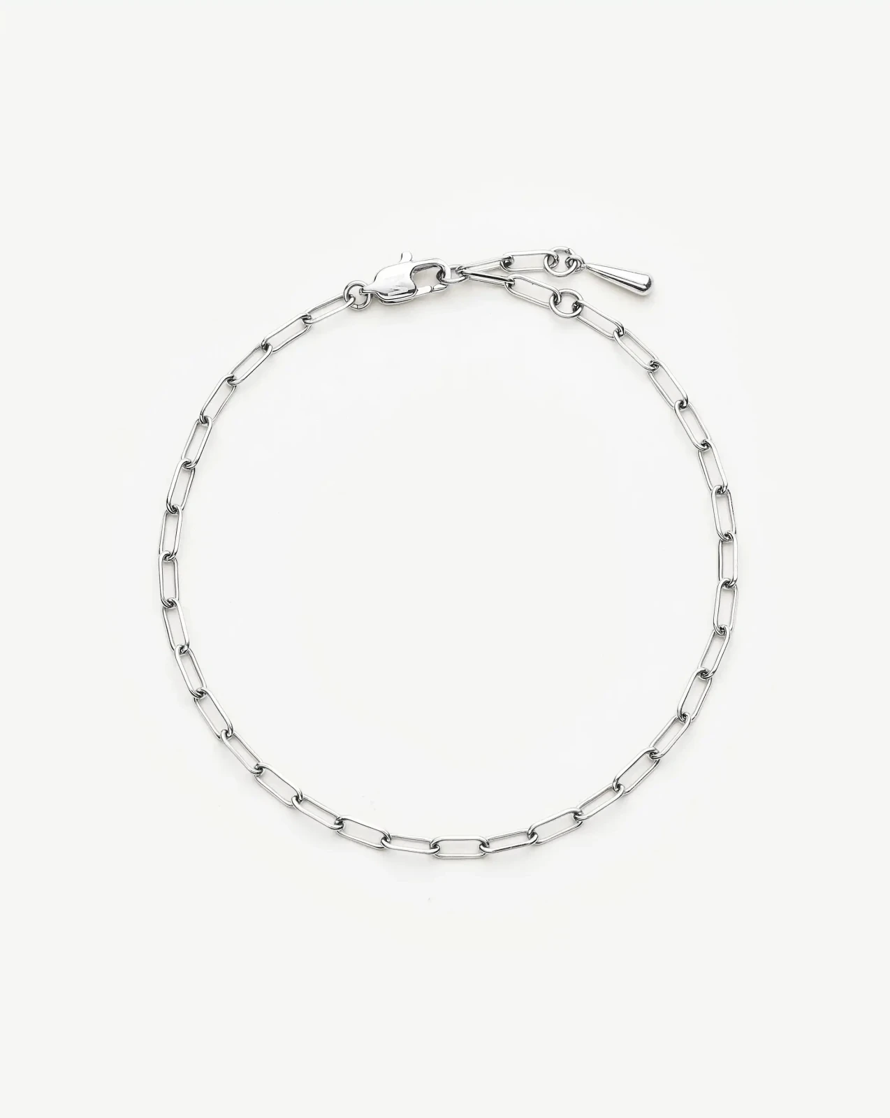 Mini Paperclip Chain Bracelet | Platinum Plated