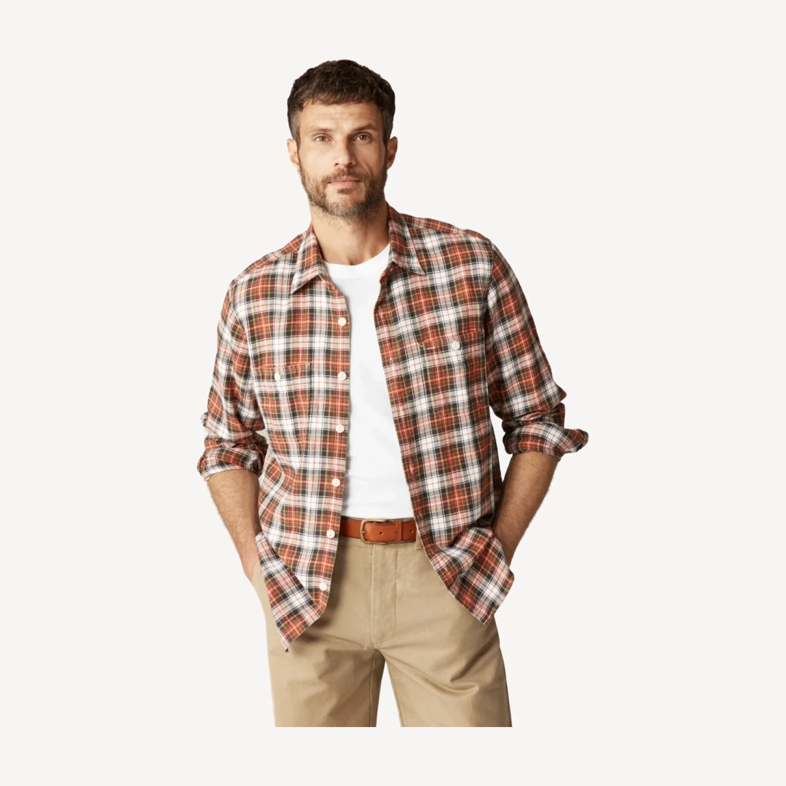 Cotton-hemp blend twill workshirt
