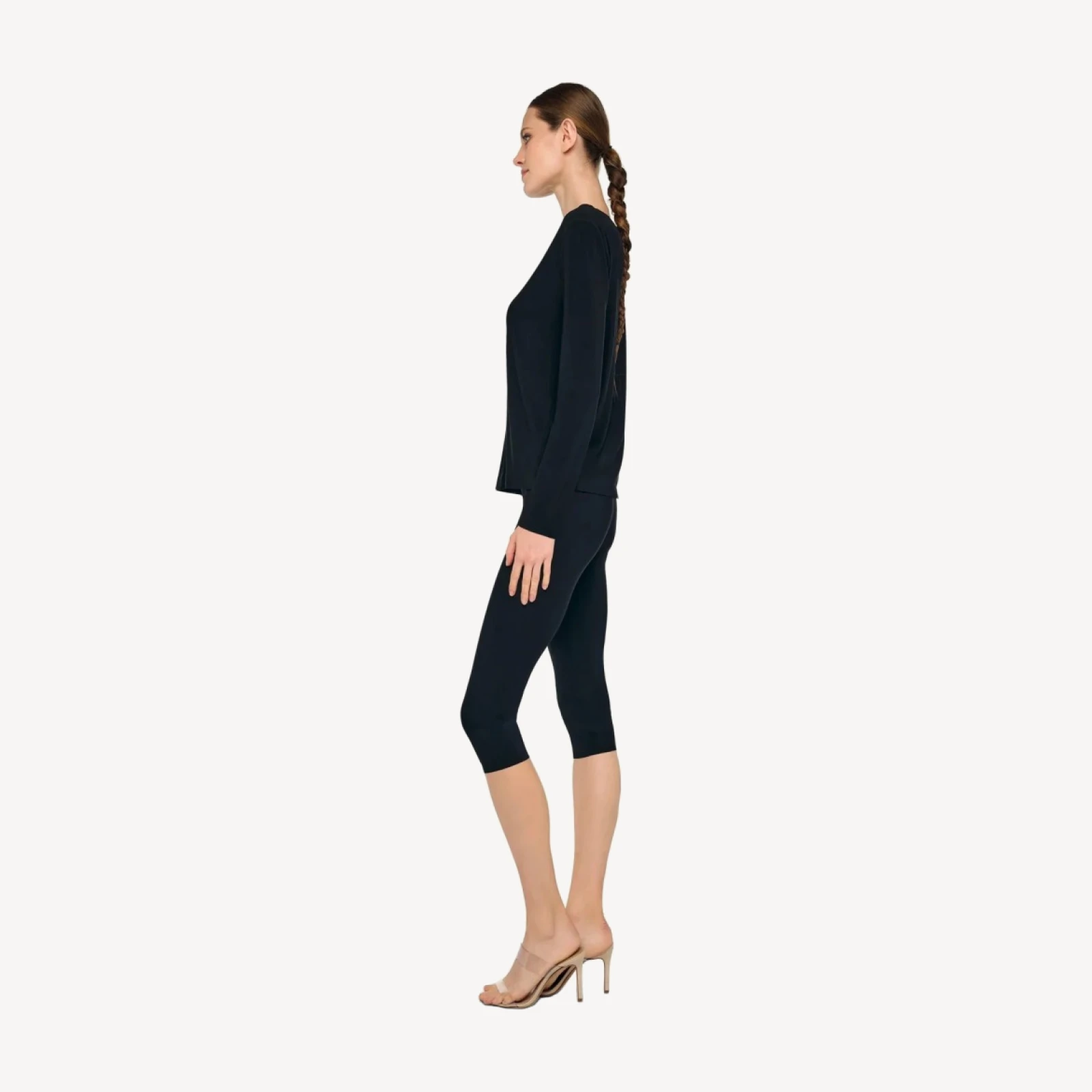 LONG SLEEVE PEASANT CROPPED TOP