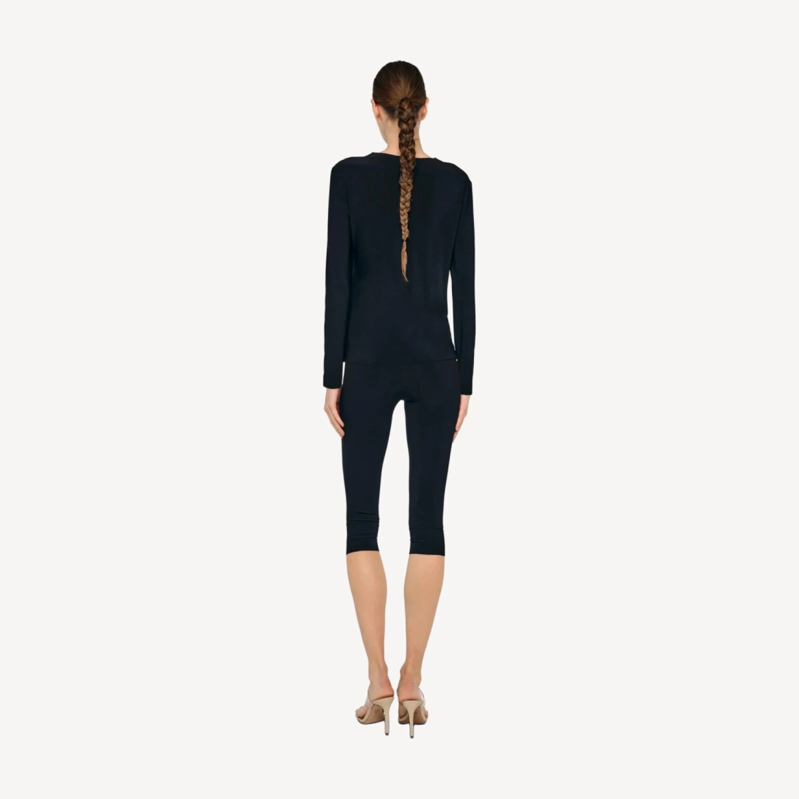 LONG SLEEVE PEASANT CROPPED TOP