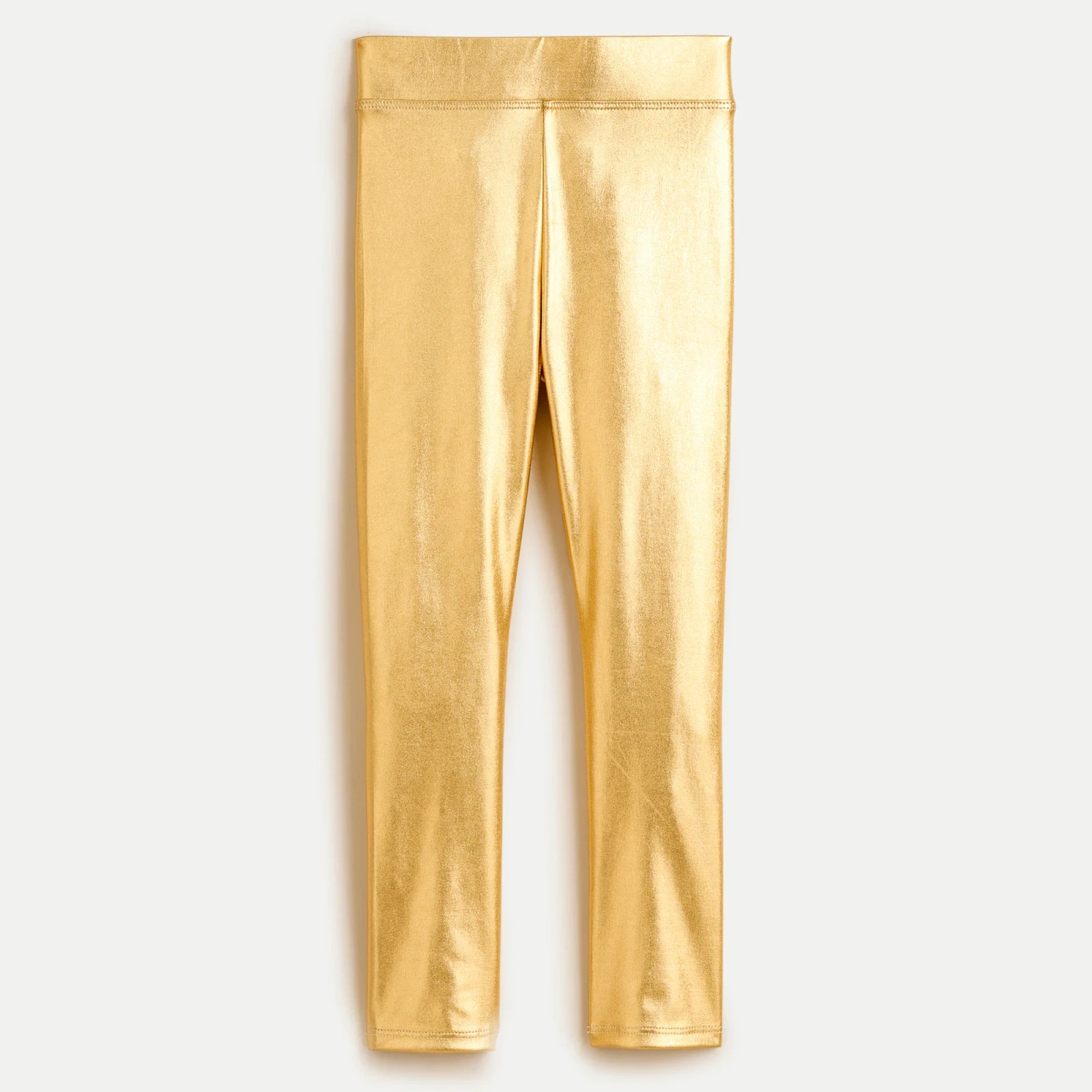 Girls' metallic faux-leather leggings