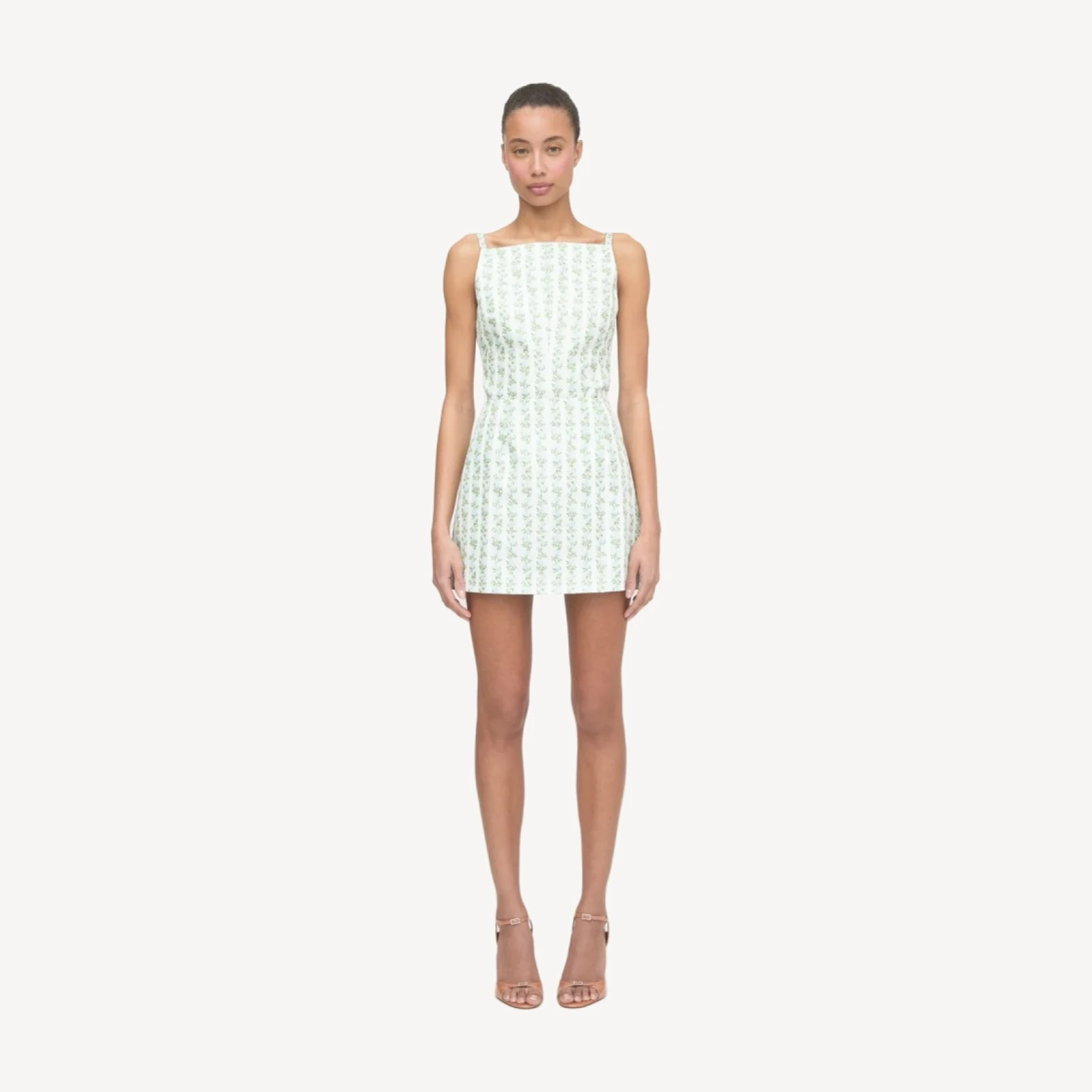 The Hallie Skirt - Brocade Vine Stripe